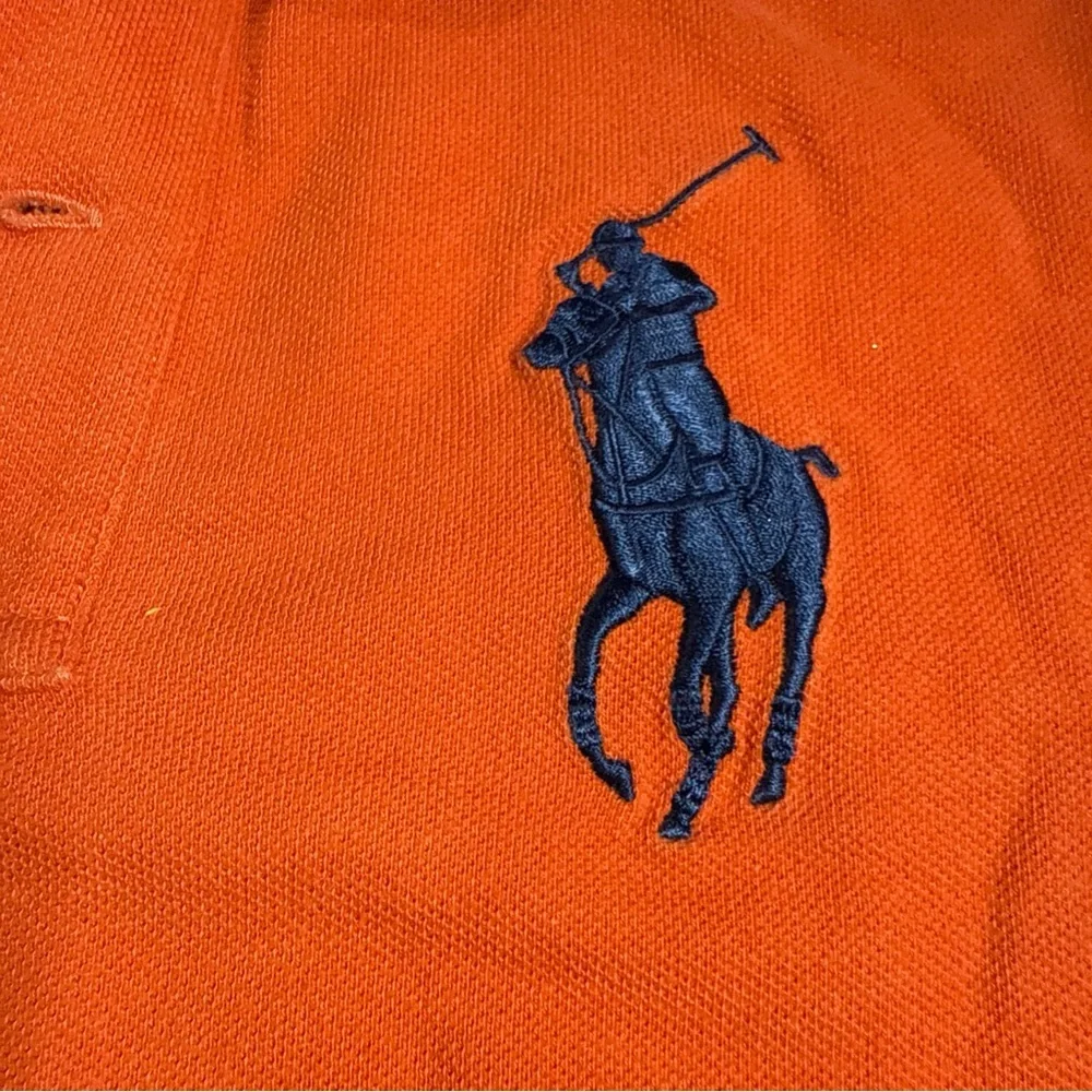 Polo Ralph Lauren Boys Polo Medium Big Pony Cotton Mesh Orang Short Sleeve Shirt